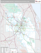 Orlando-Kissimmee-Sanford Metro Area Digital Map Premium Style